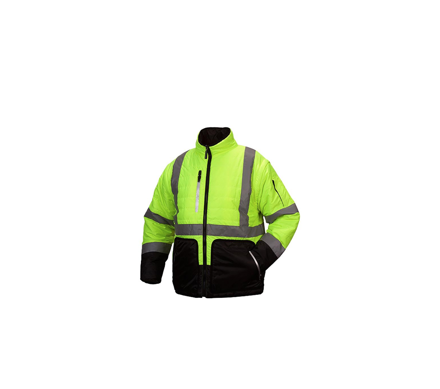 Hi-VIS Lime Quilted Jacket – essential wholesale